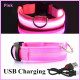 Illuminated collar for dogs on battery XS 28-38 cm, pink